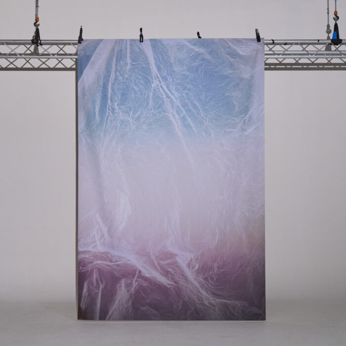 #2979 Fabric printed gradient with strikes  1.65 x 2.50m