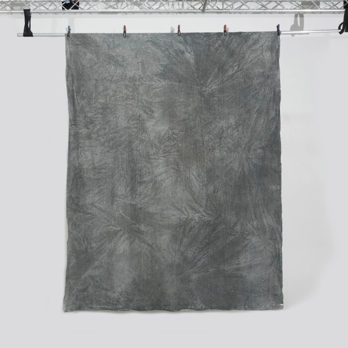 #3227 Fabric grey splash handpainted 4.10 x 3.10