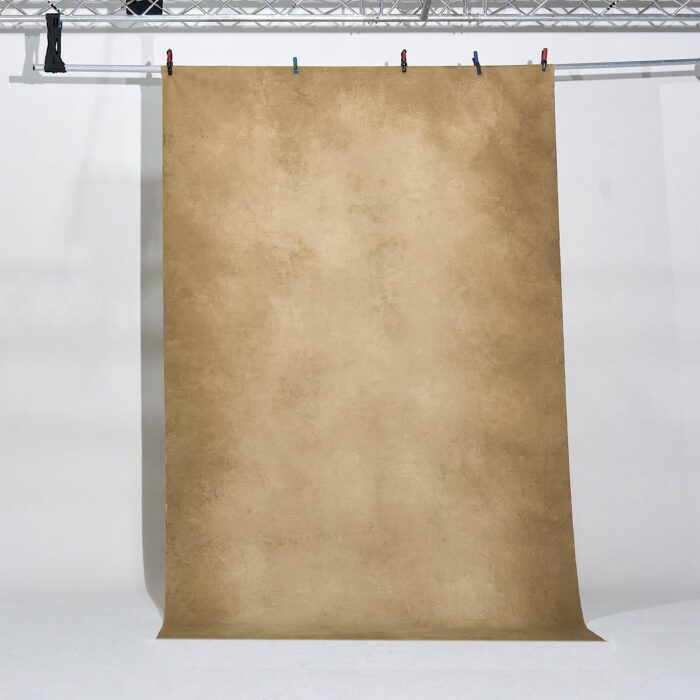 #3228 Fabric beige brown 2.75 x 4.90 m painted canvas