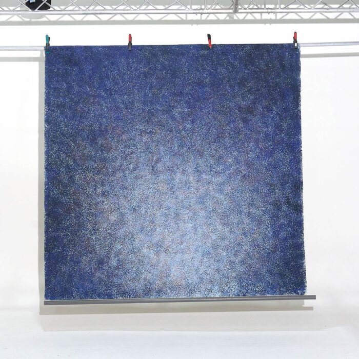 #3235 Fabric Blue/white spattered 2.50 x 2.50 meter