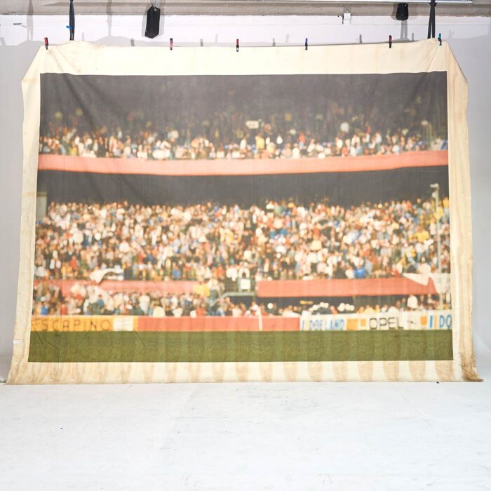 #3240 Fabric printed football stadium 6.40 x 5.00m